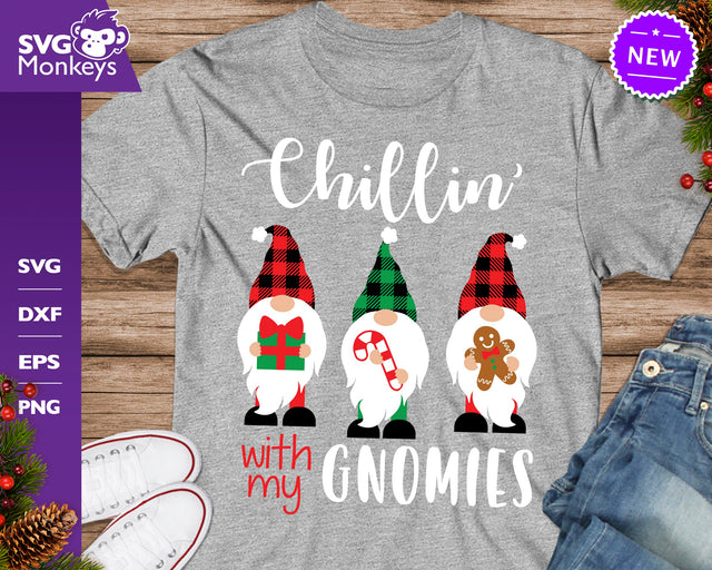 Chillin' With My Gnomies Svg, Christmas Gnomes Svg, Gnome Svg SVG SvgMonkeys 