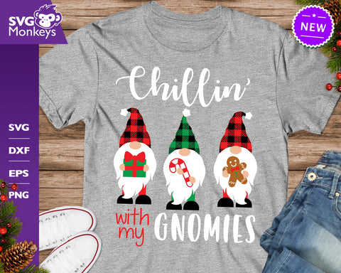 Chillin' With My Gnomies Svg, Christmas Gnomes Svg, Gnome Svg SVG SvgMonkeys 