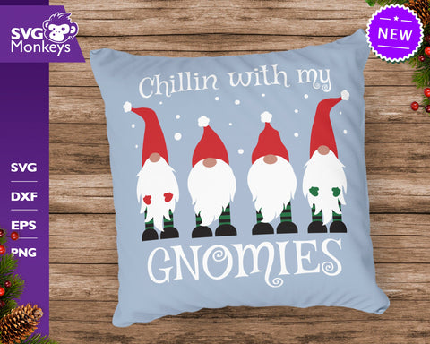 Chillin With My Gnomies Svg, Christmas Gnomes Svg, Gnome Svg SVG SvgMonkeys 