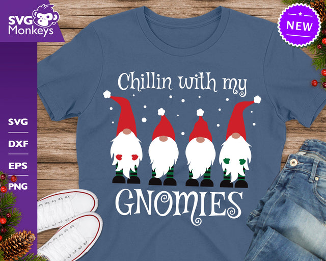 Chillin With My Gnomies Svg, Christmas Gnomes Svg, Gnome Svg SVG SvgMonkeys 