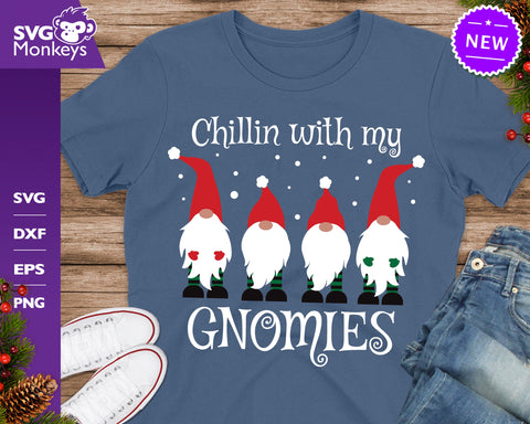 Chillin With My Gnomies Svg, Christmas Gnomes Svg, Gnome Svg SVG SvgMonkeys 