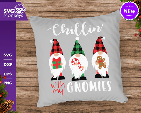 Chillin' With My Gnomies Svg, Christmas Gnomes Svg, Gnome Svg SVG SvgMonkeys 