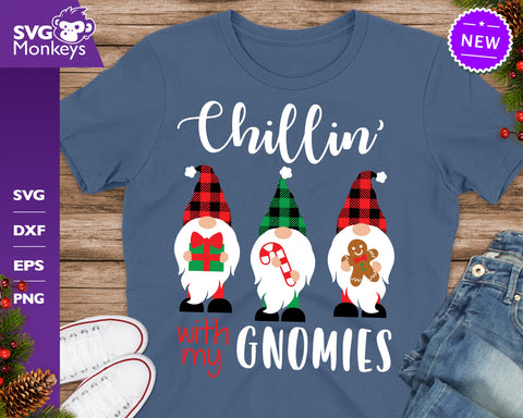 Chillin' With My Gnomies Svg, Christmas Gnomes Svg, Gnome Svg SVG SvgMonkeys 