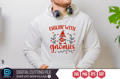 Chillin' with my gnomies SVG SVG DESIGNISTIC 