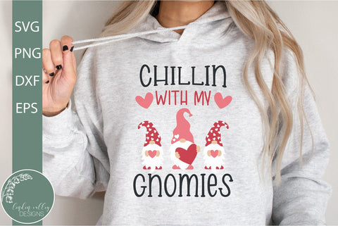 Chillin With My Gnomies SVG-Valentine Gnome SVG SVG Linden Valley Designs 