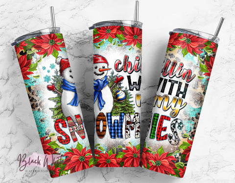 Chillin' With My Gnomies Tumbler Png Sublimation Design, 20oz Skinny Tumbler Png, Christmas Png, Christmas Gnome Png, Digital Download Sublimation CaldwellArt 