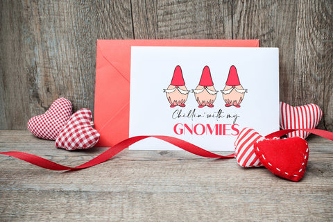 Chillin' with my gnomies - Valentines day quote svg SVG LuckyTurtleArt 