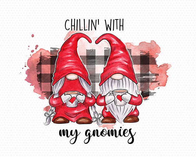 Chillin with my gnomies, Valentine's Sublimation Graphics, Gnomes Valentine Day love Sublimation Design Digital Download Sublimation SVGoriginalcreations 