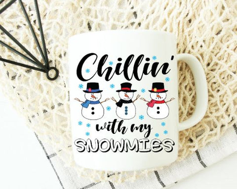 Chillin With My Snowmies - Christmas SVG SVG She Shed Craft Store 