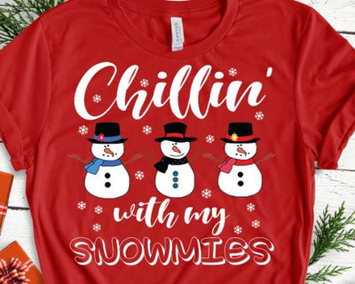 Chillin With My Snowmies - Christmas SVG SVG She Shed Craft Store 