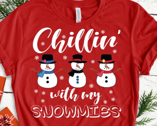 Chillin With My Snowmies - Christmas SVG SVG She Shed Craft Store 