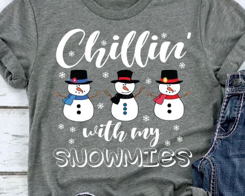 Chillin With My Snowmies - Christmas SVG SVG She Shed Craft Store 