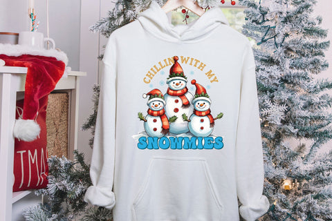 Chillin with My Snowmies PNG Sublimation Sublimation CraftLabSVG 