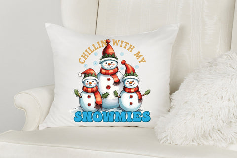Chillin with My Snowmies PNG Sublimation Sublimation CraftLabSVG 