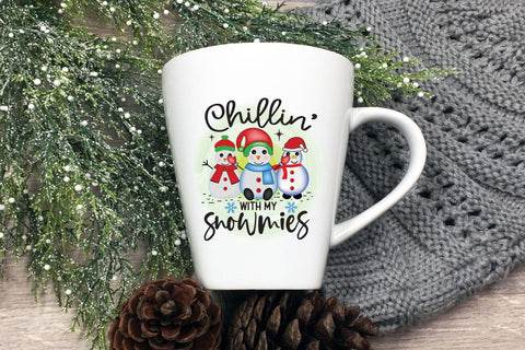 Chillin with My Snowmies - Snowman PNG Sublimation Sublimation CraftLabSVG 