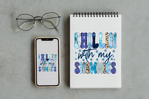 Chillin with My Snowmies Sublimation Sublimation Jagonath Roy 