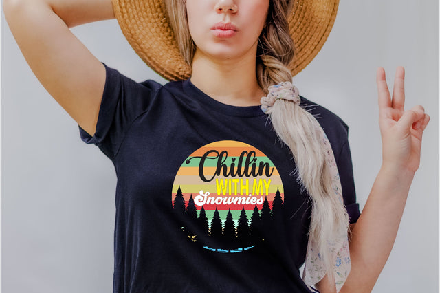 Chillin with My Snowmies Sublimation SVGArt 