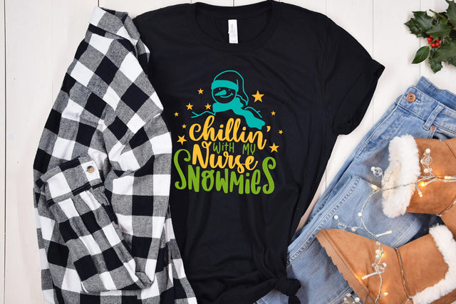 Chillin' With My Snowmies SVG Cut File SVG dapiyupi store 