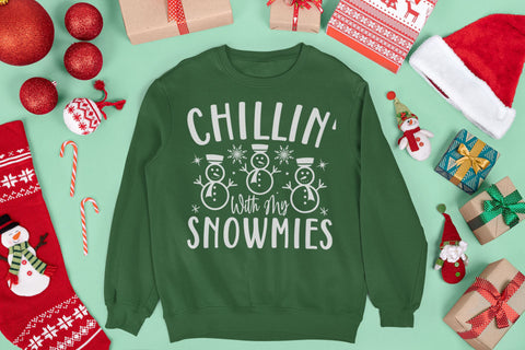 Chillin' with my Snowmies svg, Snowmies svg, Christmas svg, Snowman svg, SVG Isabella Machell 