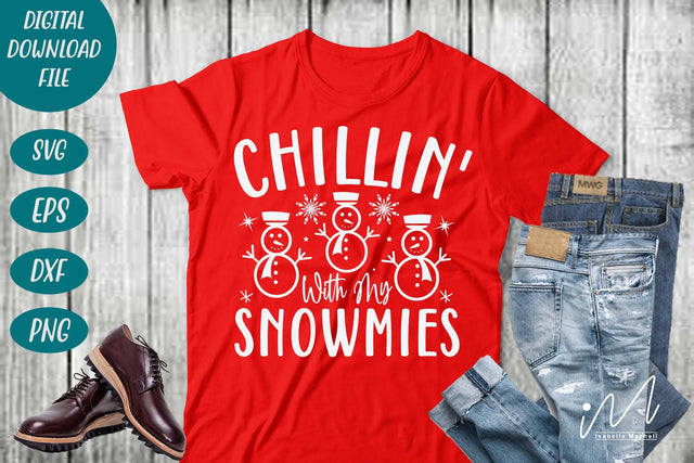 Chillin' with my Snowmies svg, Snowmies svg, Christmas svg, Snowman svg, SVG Isabella Machell 
