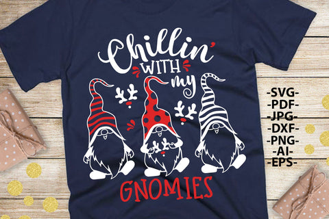 Chilling with my Gnomes svg | Gnomic svg | Christmas gnome svg | Three Gnomes Svg Dxf Eps Png | Cricut cutting file SVG 1uniqueminute 