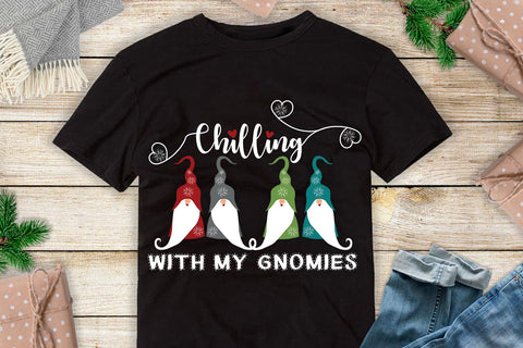 Chilling with my Gnomies svg | Gnome svg | christmas gnome svg | Four Gnomes Svg Dxf Eps Png | Cricut cutting file SVG 1uniqueminute 