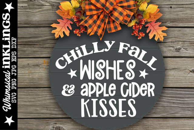 Chilly Fall Wishes-Round SVG SVG Whimsical Inklings 