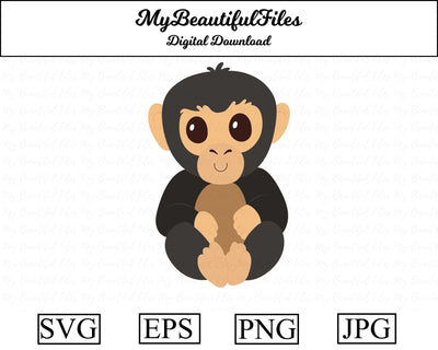 Chimpanzee - Animal SVG MyBeautifulFiles 