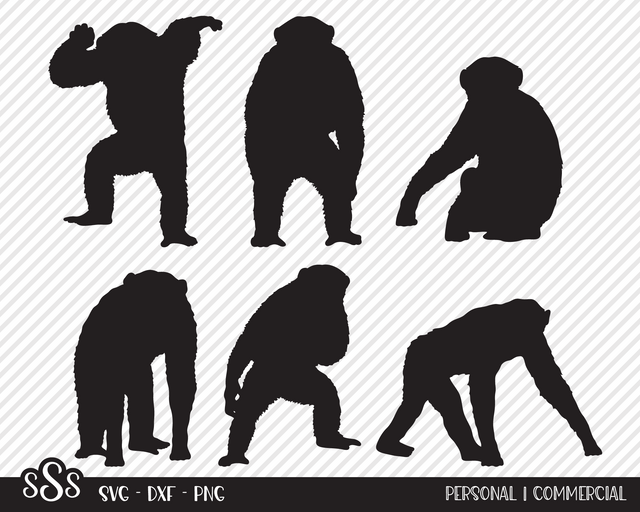Chimpanzee Bundle | Outdoor SVG SVG Texas Southern Cuts 