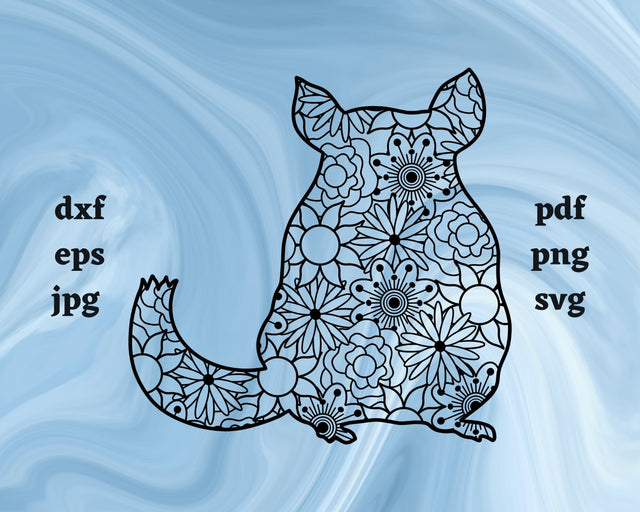 Chinchilla Mandala SVG Cut File SVG Northern Light SVG 
