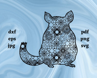 Chinchilla Mandala SVG Cut File SVG Northern Light SVG 