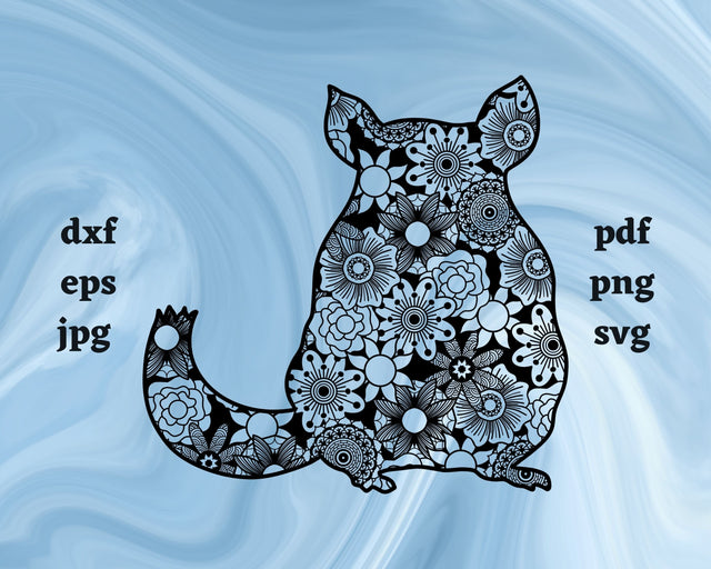 Chinchilla Mandala SVG Cut File SVG Northern Light SVG 