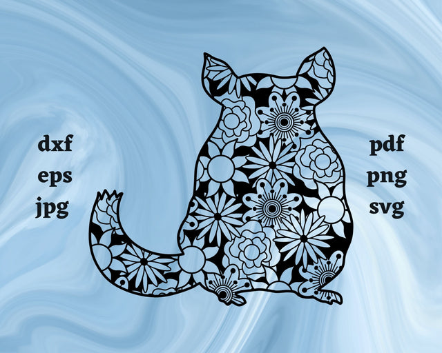 Chinchilla Mandala SVG Cut File SVG Northern Light SVG 