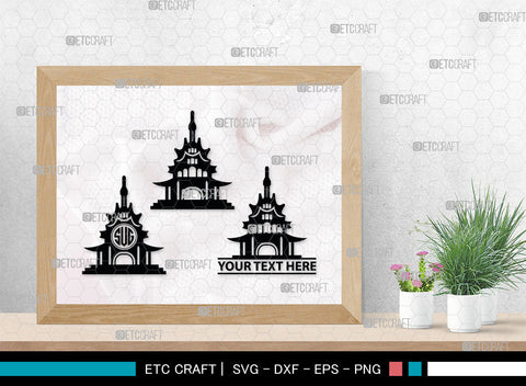 Chinese Building Monogtam, Chinese Building Silhouette, Building Of Chinese SVG, Chinese Building Svg, Pagoda Svg, Pagoda Tower Svg, Temple Svg, SB00018 SVG ETC Craft 