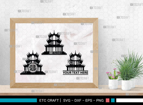 Chinese Building Monogtam, Chinese Building Silhouette, Building Of Chinese SVG, Chinese Building Svg, Pagoda Svg, Pagoda Tower Svg, Temple Svg, SB00018 SVG ETC Craft 