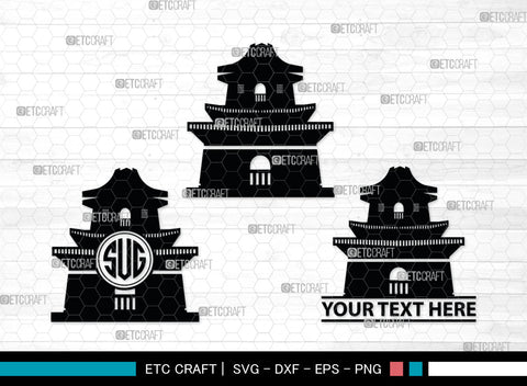 Chinese Building Monogtam, Chinese Building Silhouette, Building Of Chinese SVG, Chinese Building Svg, Pagoda Svg, Pagoda Tower Svg, Temple Svg, SB00018 SVG ETC Craft 