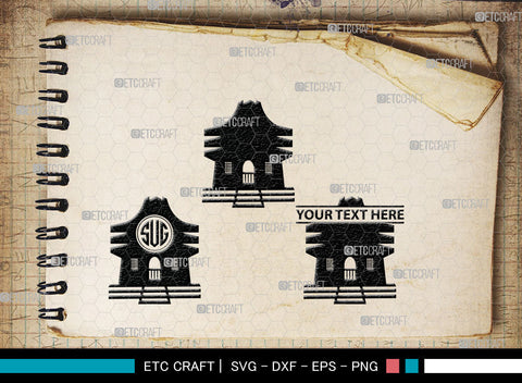 Chinese Building Monogtam, Chinese Building Silhouette, Building Of Chinese SVG, Chinese Building Svg, Pagoda Svg, Pagoda Tower Svg, Temple Svg, SB00018 SVG ETC Craft 