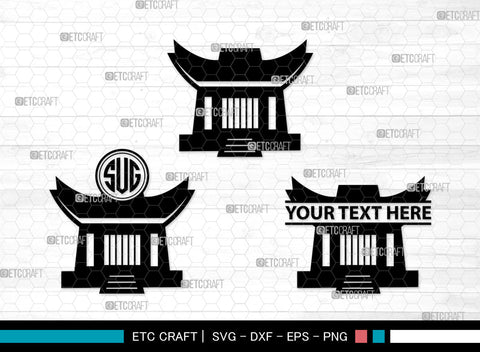 Chinese Building Monogtam, Chinese Building Silhouette, Building Of Chinese SVG, Chinese Building Svg, Pagoda Svg, Pagoda Tower Svg, Temple Svg, SB00018 SVG ETC Craft 