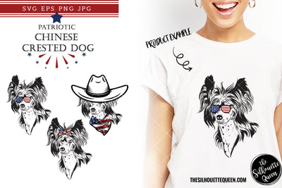 Chinese Crested Dog Patriotic Cut files and Sublimation SVG Loveleen Kaur 
