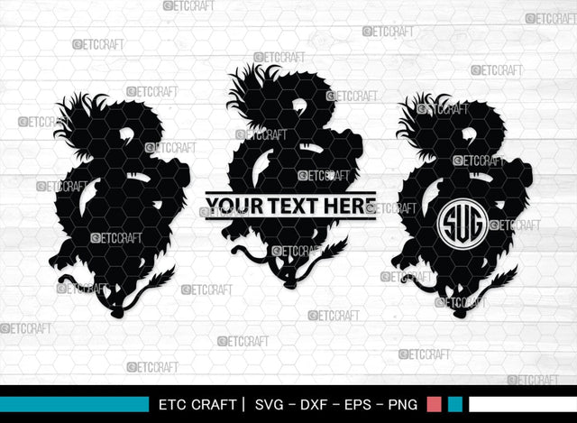 Chinese Dragon Monogram, Chinese Dragon Silhouette, Chinese Dragon SVG, Flying Dragon Svg, Dragon Svg, Draco Dragon Svg, SB00239 SVG ETC Craft 