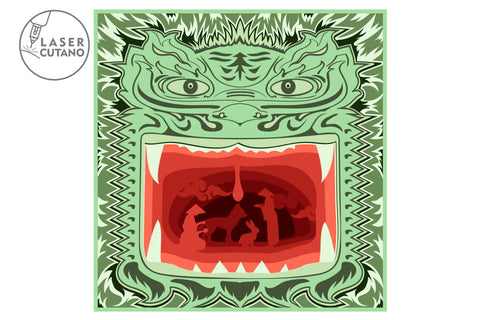 Chinese Dragon Multilayer Cut Template Chinese New Year SVG LaserCutano 