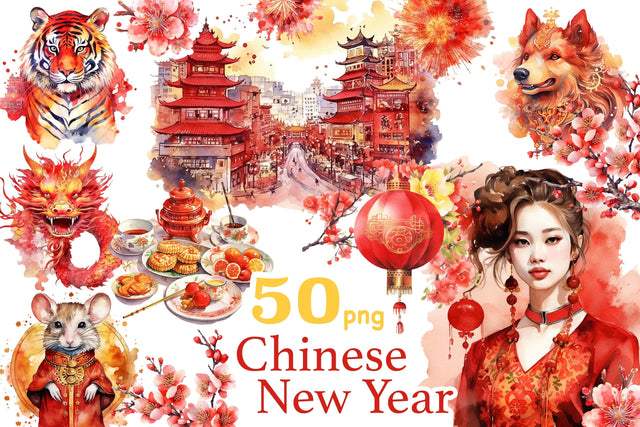 Chinese New Year Clipart | Celestial Clipart SVG GlamArtZhanna 