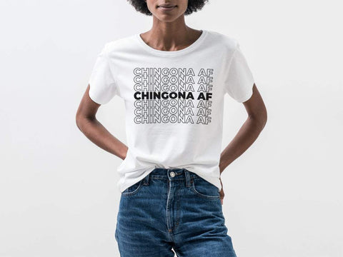 Chingona AF svg, mexican svg, chingona, latina af, funny svg, meme svg, funny meme, chingona AF shirt, chingona AF print SVG CutLeafSvg 