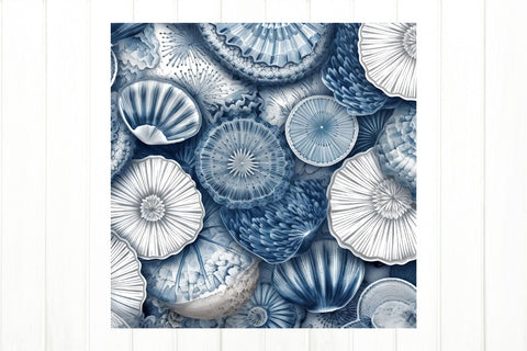 Chinoiserie Porcelain Tumbler PNG. Shell Tumbler Design Sublimation Olga Terlyanskaya 