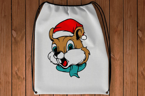 Chipmuk Santa Claus Christmas svg cut file SVG dadan_pm 