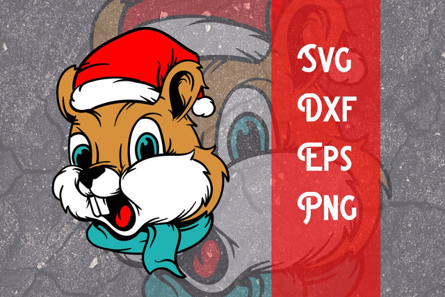 Chipmuk Santa Claus Christmas svg cut file SVG dadan_pm 