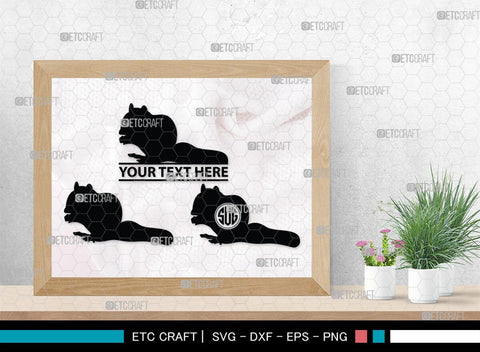 Chipmunk Monogram, Chipmunk Silhouette, Chipmunk SVG, Squirrel Svg, Squirrel Animal Svg, Spine Svg, SB00240 SVG ETC Craft 