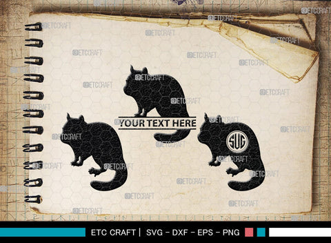 Chipmunk Monogram, Chipmunk Silhouette, Chipmunk SVG, Squirrel Svg, Squirrel Animal Svg, Spine Svg, SB00240 SVG ETC Craft 