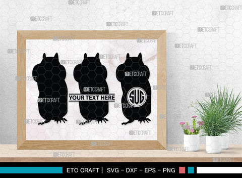 Chipmunk Monogram, Chipmunk Silhouette, Chipmunk SVG, Squirrel Svg, Squirrel Animal Svg, Spine Svg, SB00240 SVG ETC Craft 
