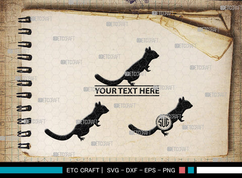 Chipmunk Monogram, Chipmunk Silhouette, Chipmunk SVG, Squirrel Svg, Squirrel Animal Svg, Spine Svg, SB00240 SVG ETC Craft 